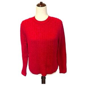 Karen Scott Petites Red Crewneck Pullover Sweater Size XL